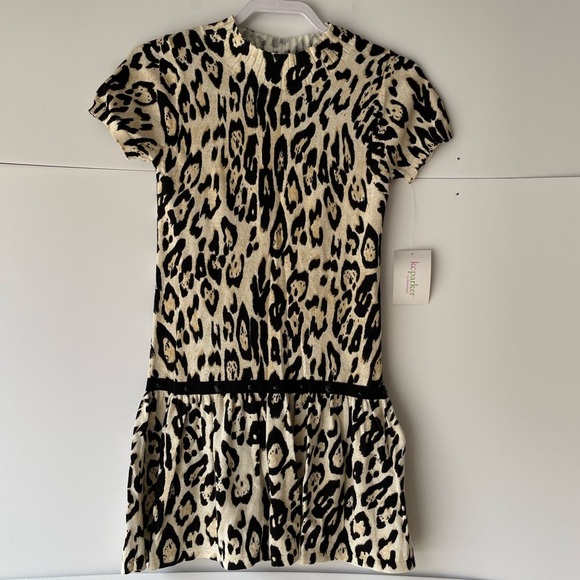 KC Parker Girls 10/12 Tunic Dress Sweater Animal Print Rhinestone Beaded Dress - Picture 3 of 13